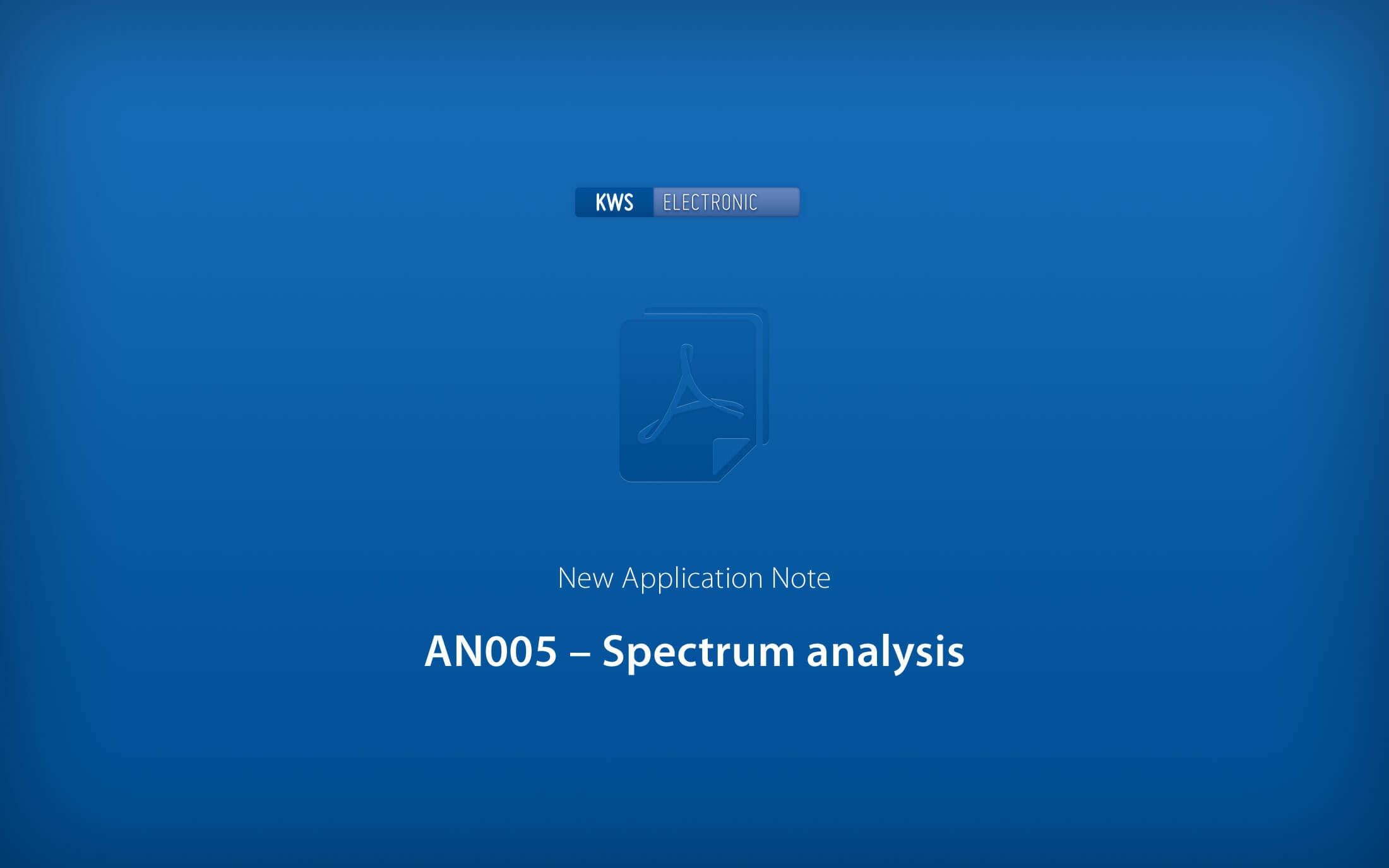 KWS-Electronic: Application Note 005 spectrum analysis