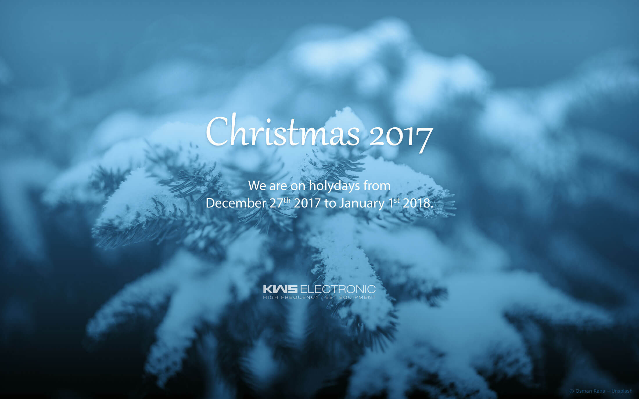 KWS Electronic News 2017: Christmas Holidays