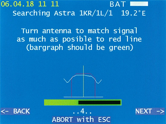 VAROS 109 Assistance system SAT: Setting the SAT mirror